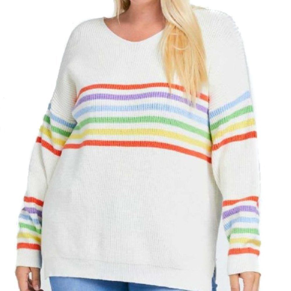 🌈 PRIDE Oversized Pullover Sweater Plus Size